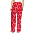 thumbnail image 3 of Fotbe Red Love Heart Women's Pajama Pants,Sleepwear Pants,Pj Bottoms Drawstring And Pockets-Small, 3 of 9