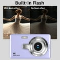 thumbnail image 4 of MAKATA 4K Digital Camera for Kids Teens, Boys Girls  Student (PURPLE) Point and Shoot Camera 50 MP 16X Zoom 1080P HD 32GB SD Card Autofocus Rechargeable Battery Vlogging Birthday Holiday Gift, 4 of 7
