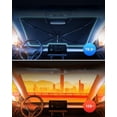 thumbnail image 2 of Windshield Sunshade Umbrella Car - [Vinyl Coating] Protect Car from Sun Rays & Heat Damage Keep Cool and Protect Interior Small (52" L x 31" W), 2 of 14