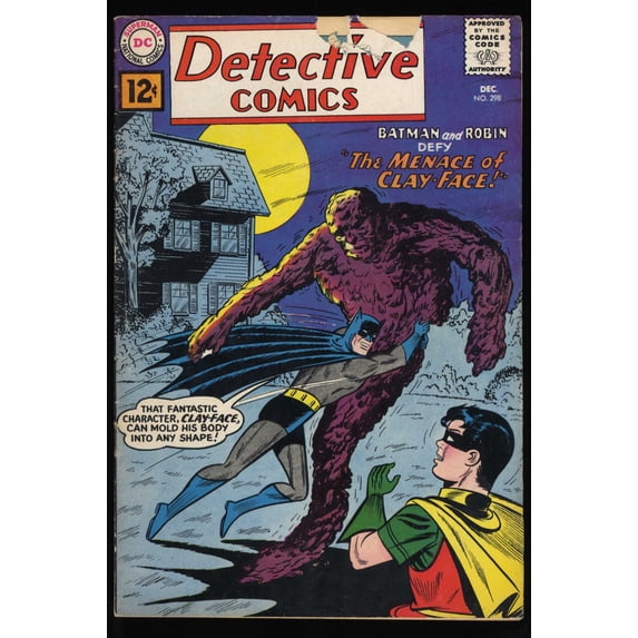 Detective Comics #298 VG 4.0 1st Silver Age Clayface! Comic Book