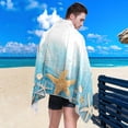 thumbnail image 4 of Coolnut Beach Towels Summer Time Sea Shells Camping Towels Starfish Sand Free Beach Towel, 30"x60" Large Beach Towels Quick Dry Bath Travel Towels Pool Yoga Beach Mat for Men Women, 4 of 6