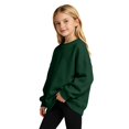 thumbnail image 6 of Ruyang Youth Girls Oversized Sweatshirt Drop Shoulder Crewneck Kids Long Sleeve Pullover Soft Polyester Casual Basic Tops, 6 of 9