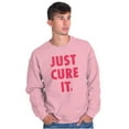 thumbnail image 5 of Breast Cancer Awareness Just Cure It Women Crewneck Sweatshirt Brisco Brands S, 5 of 6