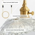 thumbnail image 4 of JOPESO Pendant Light Plug In Vintage Hanging Lamp Clear Flower Glass for Kitchen Island, Bedroom, Dining Room, 4 of 9