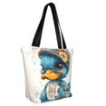 thumbnail image 2 of KLL Tote Bag for Women Cute Sunflower Blue Duck Print Shopping Grocery Reusable Bags for Office School Shopping Travel, 2 of 6