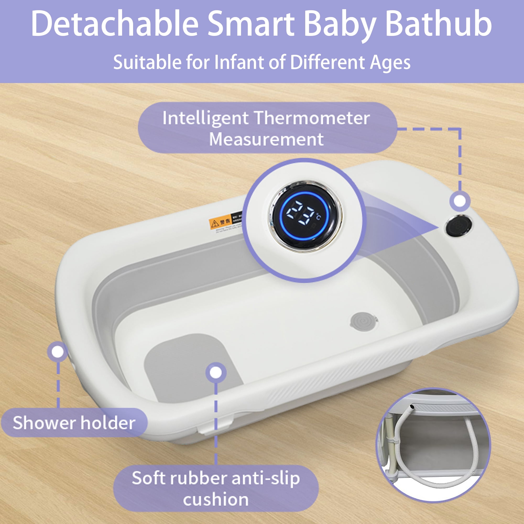 2 in 1 Baby Bathtub with Changing Table, Cuoote Waterproof Diaper Changing Station Portable Changing Table