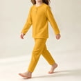 thumbnail image 4 of xaoyunyn Girls Comfy 2 Piece Outfits Fall Winter Warm Long Sleeve Crewneck Top Casual Pant Set 0-9 Years, 4 of 6