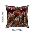 thumbnail image 3 of Luoshdecor Christmas Nativity Scene Pillow Covers, Holy Night Angel Red Throw Pillow Cases,Winter Holiday Decoration for Sofa Couch Patio 18x18in, 3 of 6