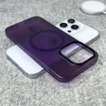 thumbnail image 1 of New Matte Ultra-Thin for Magsafe Case For iPhone 16 15 14 Plus 13 12 11 Pro Max Magnetic Wireless Charger PC Translucent Cover DarkPurple For iPhone 12 ProMax, 1 of 6