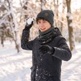 thumbnail image 5 of KOITHOT 5 Pcs Winter Beanie Hat Scarf Touchscreen Gloves Set with Wool Socks for Men Women Gray, 5 of 7