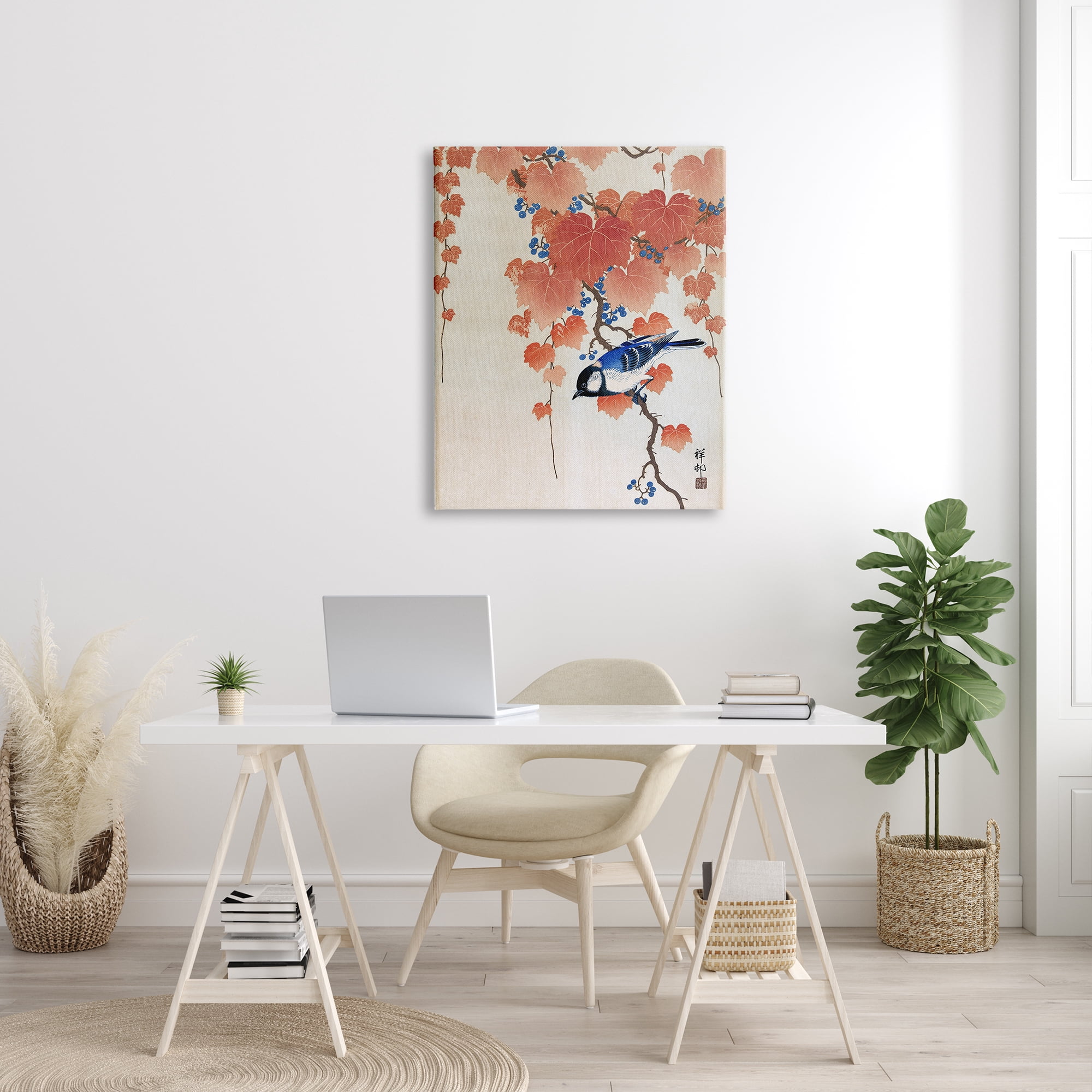 Stupell Industries Koolmees op Paulownia Tak Ohara Koson Classic Bird Painting Painting Gallery Wrapped Canvas Print Wall Art, Design by one1000paintings