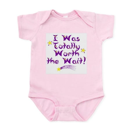 

CafePress - I Was Totally Worth The Wait Infant Bodysuit - Baby Light Bodysuit Size Newborn - 24 Months