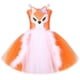 thumbnail image 3 of Vestido de tutú de zorro blanco y naranja para niñas, fiesta de cumpleaños, carnaval, disfraces de animales, disfraz de Halloween para niños, ropa, 3 of 5