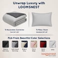 thumbnail image 2 of Loomsnest 2-Piece Twin Comforter Set, All Season Duvet Insert, Soft, Lightweight, Diamond Stitched, Reversible Down Alternative Comforter (Light Gray & Dark Gray), 2 of 7
