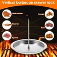 thumbnail image 4 of Al Pastor Skewer Stainless Steel Vertical Skewer with Tray Roasted Chicken Fork 2 in 1 Vertical Spit Stand Evenly Heated Barbecue Skewer Practical Grill Skewer for Outdoor, 4 of 9
