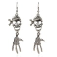 thumbnail image 3 of Pendientes de mujer Yinane de aleación de plata antigua, 3 of 5
