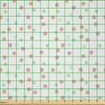 thumbnail image 2 of Ambesonne Spotted Fabric by the Yard Microfiber, Polka Dot on Plain Backdrop, 2 Yards, White Blush and Mint Green, 2 of 2