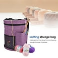thumbnail image 3 of Peggybuy Sac de Rangement pour Tricot Bricolage, Fourre-Tout Portable pour Fil, Support pour Crochets au Crochet (Violet), 3 of 8