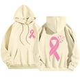 thumbnail image 4 of ZSQDM Women's Hoodies Sweatshirts Zip-Up Hoodies for Women Breast Cancer Awareness Ribbon Hoodies for Women Oversize Fleece Soft Long Sleeve Sweatshirt Pullover Top Polyester (L), 4 of 5