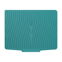 Silicone Dish Drying Mat for Kitchen Counter, Dish Drying Pad, Non-Slip Drain Pad with Built-in Drain, Heat Resistant Stone Drying Mat