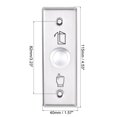 thumbnail image 2 of Unique Bargains Push Button Switch Door Open Access Control  Stainless Steel Panel 115mmx40mm DC 12V 3A Silver Tone, 2 of 5
