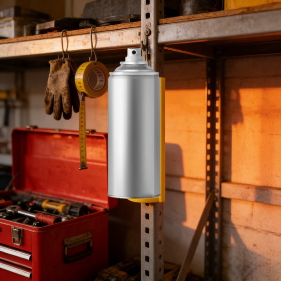 EcoNest Wall Mounted Storage Rack For Cans And Spray Bottles Heavy Duty Metal Organizer Shelf With Adjustable Hooks Utility Garage Workshop Holder