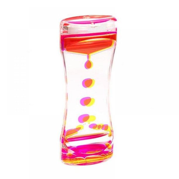 Liquid Motion Bubbler for Kids and Adults Hourglass Liquid Bubbler