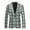 Light Blue, variant on Cloudstyle Men's Plaid Print Notch Lapel Single-Breasted One-Button Blazer with Center Back Vent
