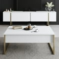 thumbnail image 2 of Bexley - Luxe - White, Gold Coffee Table, 2 of 5