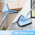 thumbnail image 4 of TidyBliss Wall Cleaner Mop with 80” Long Handle (Blue), 4 of 9