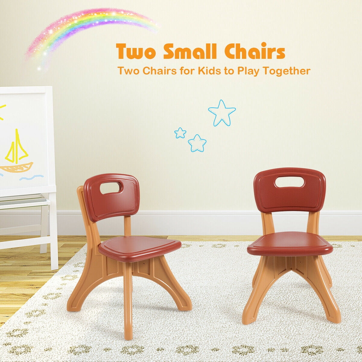 Gymax Children Kids Activity Table Chair Set Play Set Furniture W/Storage