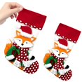 thumbnail image 2 of Apeya Cute Christmas Stocking 3D Plush Character Fox Penguin Santa Reindeer Red Cuff Fireplace Hanging Holiday Decor Family Gift Home Decoration, 2 of 5