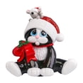 thumbnail image 6 of Personalized Tuxedo Kitten Christmas Ornament 2024 - Mouse and Black Cat Christmas Tree Ornament, 6 of 10