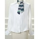 thumbnail image 5 of INSPIRAR CHIC Bufandas Elegantes de Doble Cara para Mujeres, Puntas Delgadas, Color Azul Marino, 5 of 5