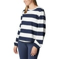 thumbnail image 5 of Columbia Women's Trek Seasonal Ft Graphic Crew, Collegiate Navy/Rugby Stripe, X-Large, 5 of 8