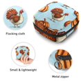 thumbnail image 3 of Sanitary Napkin Storage Bag for Girls Women, Portable First Period Pads Bag Tampons Holder Girls Travel Makeup Bag, Large Capacity Cartoon Thanksgiving Turkey Bird and Pumpkin, 3 of 6