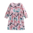 thumbnail image 3 of Wilark Girls Cotton Dress Size 4 T, Long Sleeve Printed Casual Cute Fall A Line Dress Pink, 3 of 9