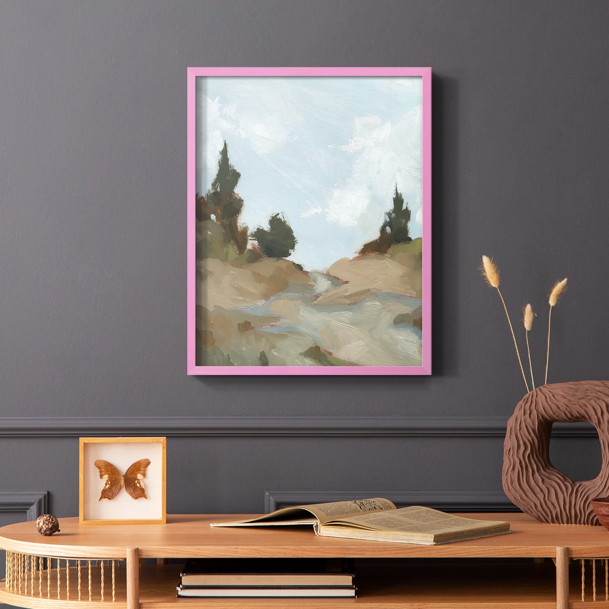 West Fork Hiking Trail I Framed Print in Pink Solid Wood 8 x 10 Framed Print