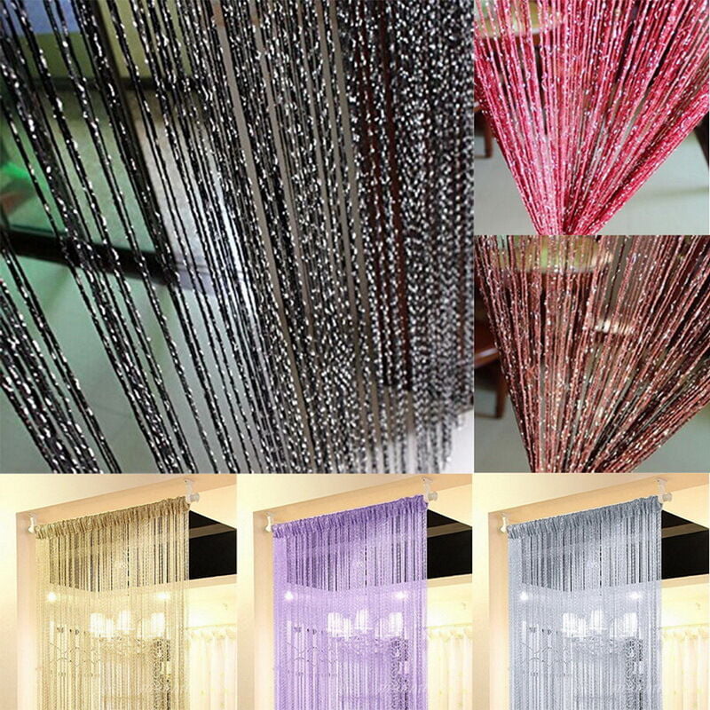 Details about   String Door Curtain Beads Divider Tassel Crystal Fringe Window Panel Hanging USA 
