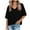Black, variant on Hvyesh Women's Oversized T Shirts Casual V Neck Short Sleeve Summer Loose Solid Tops Tees