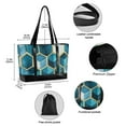 thumbnail image 2 of FORMRS Canvas Laptop Tote Bag for Women with 15.6" Computer Compartments Shoulder Handbag, Light Blue Geometric Pattern, 2 of 7