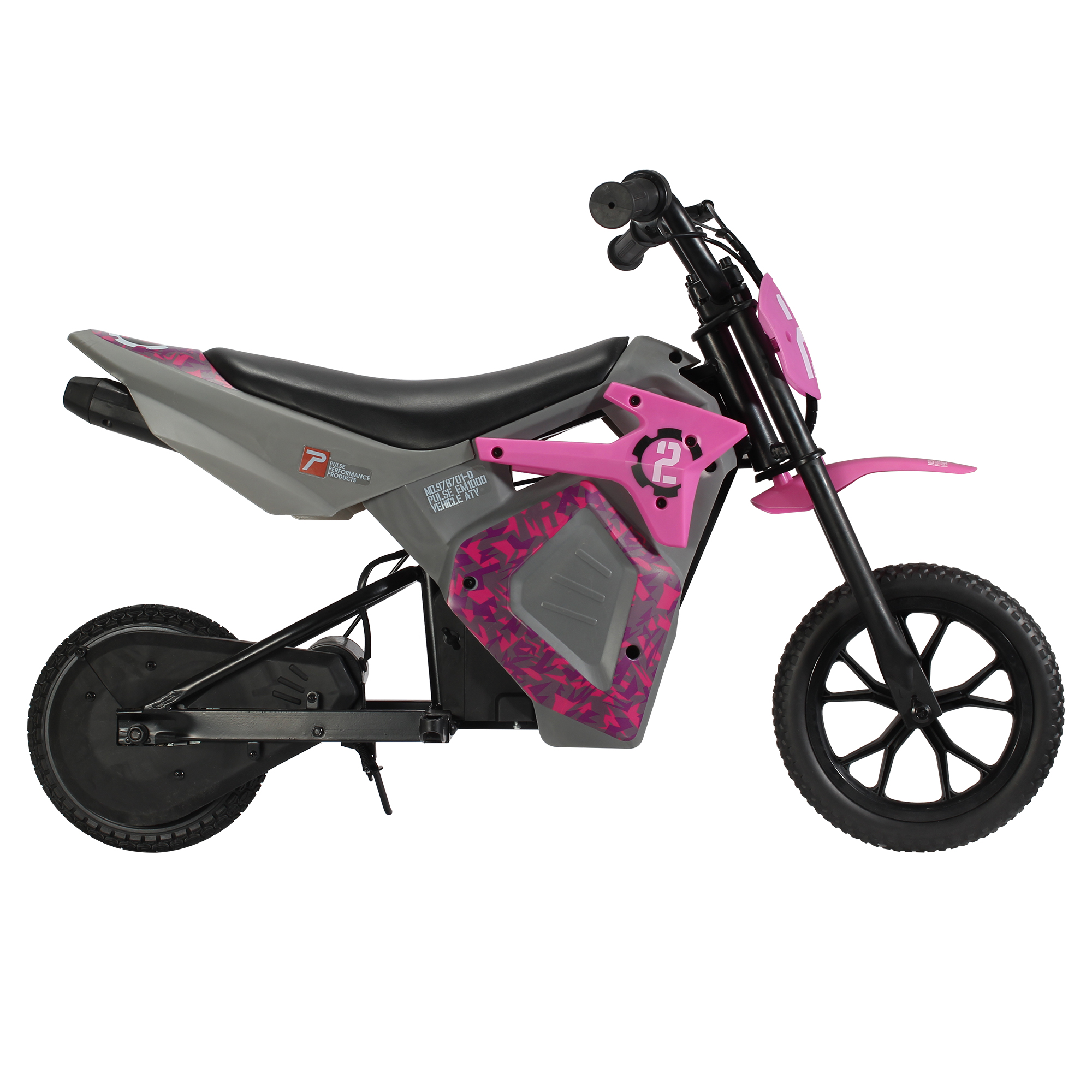 Pulse Performance Products, EM-1000 Kids Electric Motorcycle, Ages 8+, 24V battery, 10 MPH, Puncture Proof Tires, hand Brake - image 4 of 8