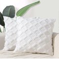 thumbnail image 1 of Boho Plush Throw Pillow Covers, Decorative Pillows Cases for Couch 20x20 Set of 2, Velvet Cushion Covers for Living Room Bed Sofa Home Bedding, 1 of 4