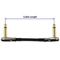 thumbnail image 2 of 3 Ft Castline Gold Mogami 2524 Guitar Pedal Board Patch Cable TS Low Profile Pancake Connector, 2 of 4