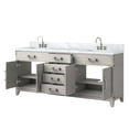 thumbnail image 3 of Laurel 72 in W x 22 in D White Oak Double Bath Vanity, Carrara Marble Top, and Faucet Set, 3 of 5