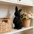 thumbnail image 3 of Tyidzon Flocked Bunny Easter Decorations with Bow Ties, Rabbit Figurines for Easter Centerpieces, Spring Home Tabletop Shelf Decor & Seasonal Gift, 3 of 6