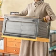 thumbnail image 4 of Organizador de almacenamiento plegables Sunnimix Contenedores de almacenamiento plegables marrón naranja, 4 of 8