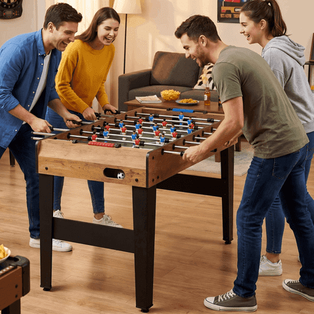 Condition photo showing New/Like New for naipo 48 in foosball table competition sized soccer game table for home game room adult juniors size with 3 balls