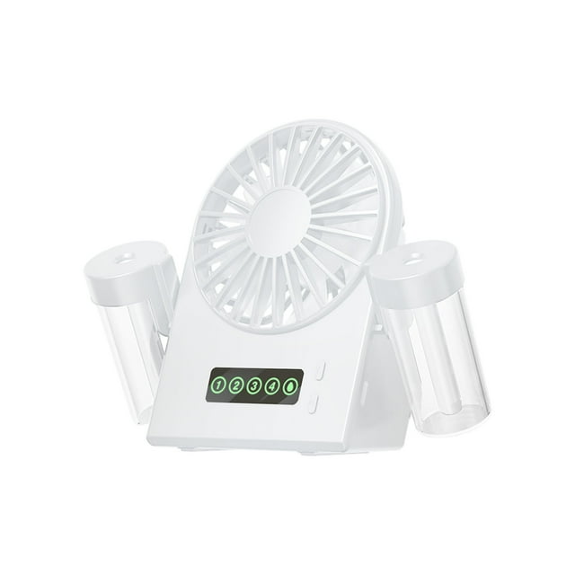Rechargeable Misting Fan with Humidifier & Cool Spray Portable Desktop Air Cooler for Office, Home, Personal Hydration Use