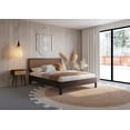 thumbnail image 5 of Bme Queen Size | Nipe Deluxe Wooden Bed Frame with Adjustable Headboard, Bohemian Unique Style, Pine Wood, Walnut, 5 of 5
